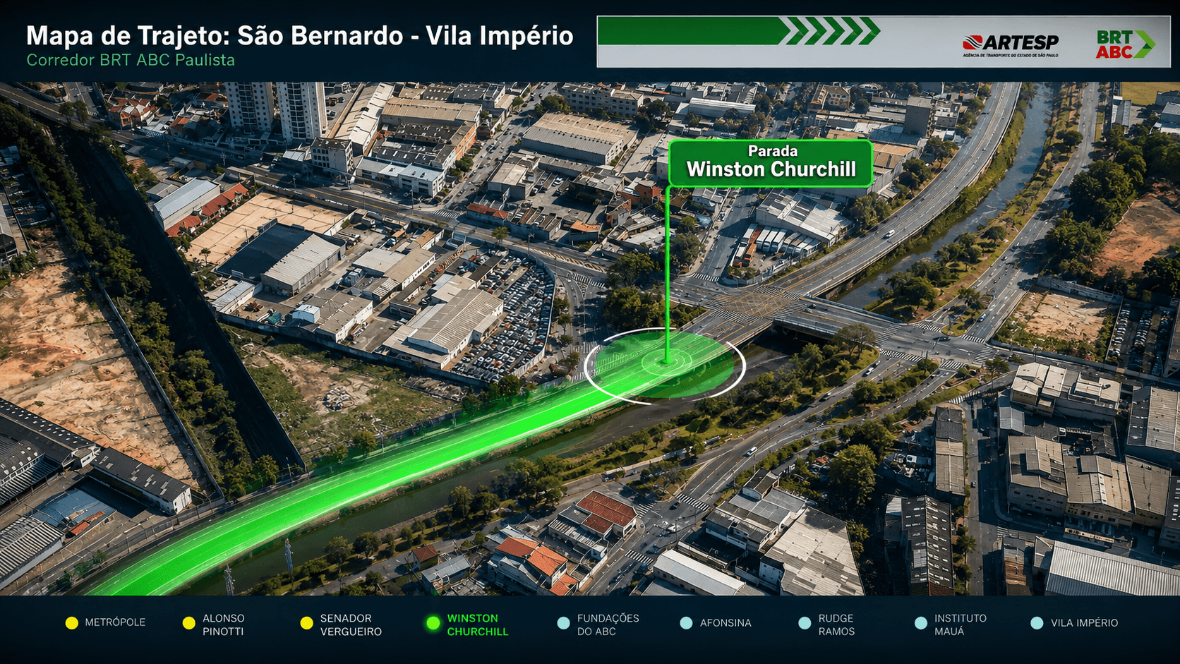 Mapeamento 3D de Trajeto: Nova Linha BRT ABC